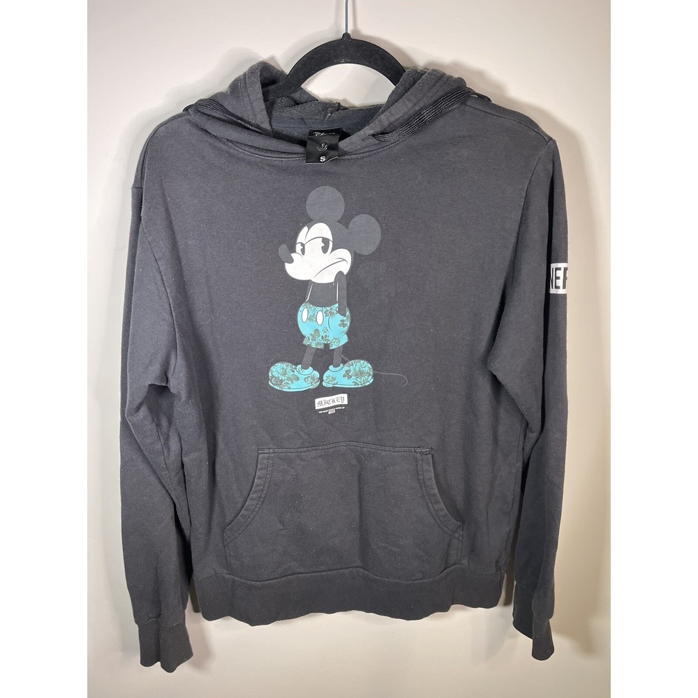 Neff Disney Hoodie Black Mickey Sweatshirt Size XXL Mens *flaws*